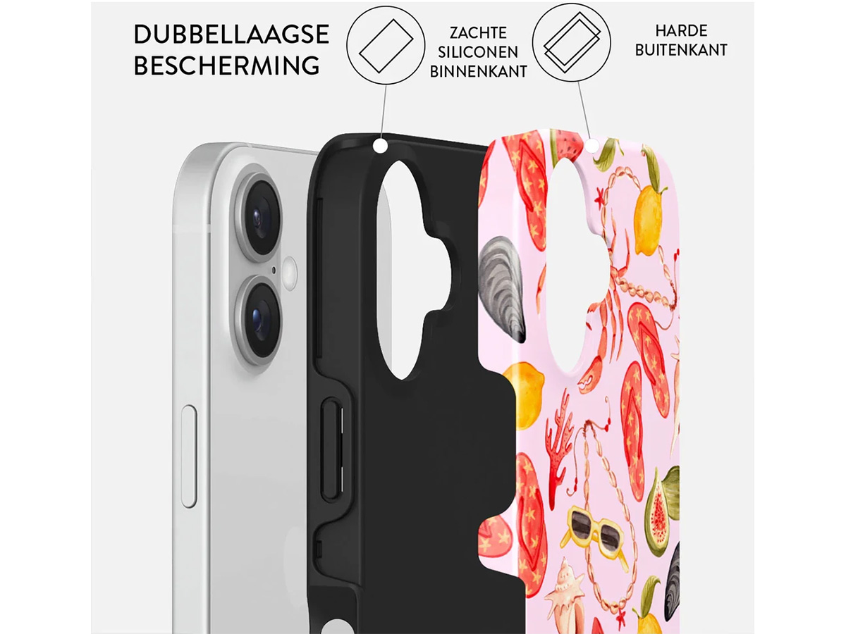 Burga Tough Case Bajo El Sol - Rugged Fashionable iPhone 16 Hoesje
