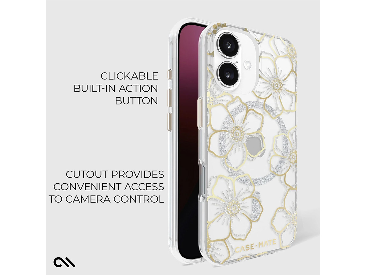 Case-Mate Floral Gems MagSafe Case - iPhone 16 hoesje