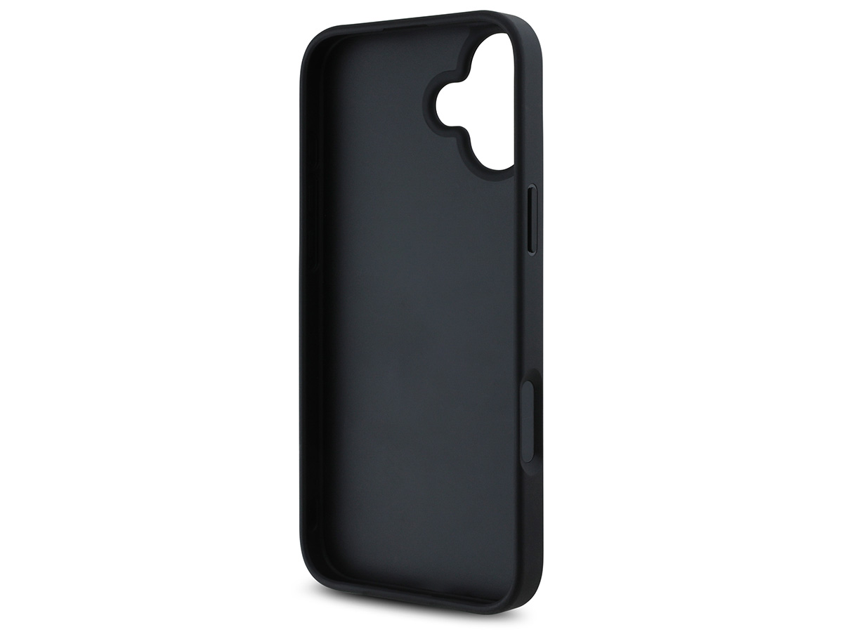 Guess Big 4G Floral Roses Case Zwart - iPhone 16 hoesje
