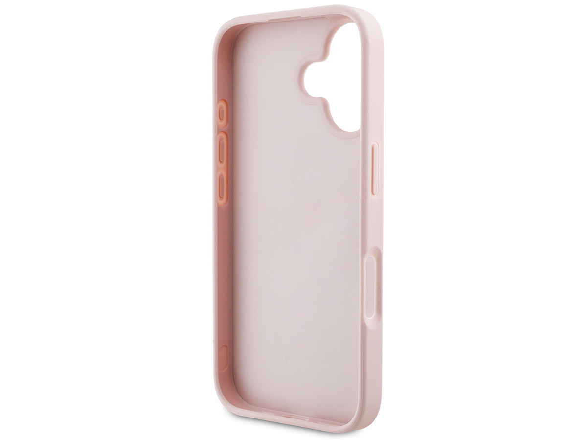 Guess Big 4G Floral Roses Case Roze - iPhone 16 hoesje