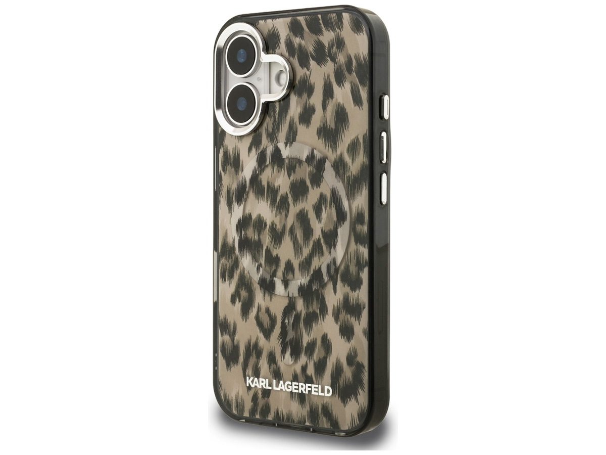 Karl Lagerfeld Leopard MagSafe Case - iPhone 16 hoesje