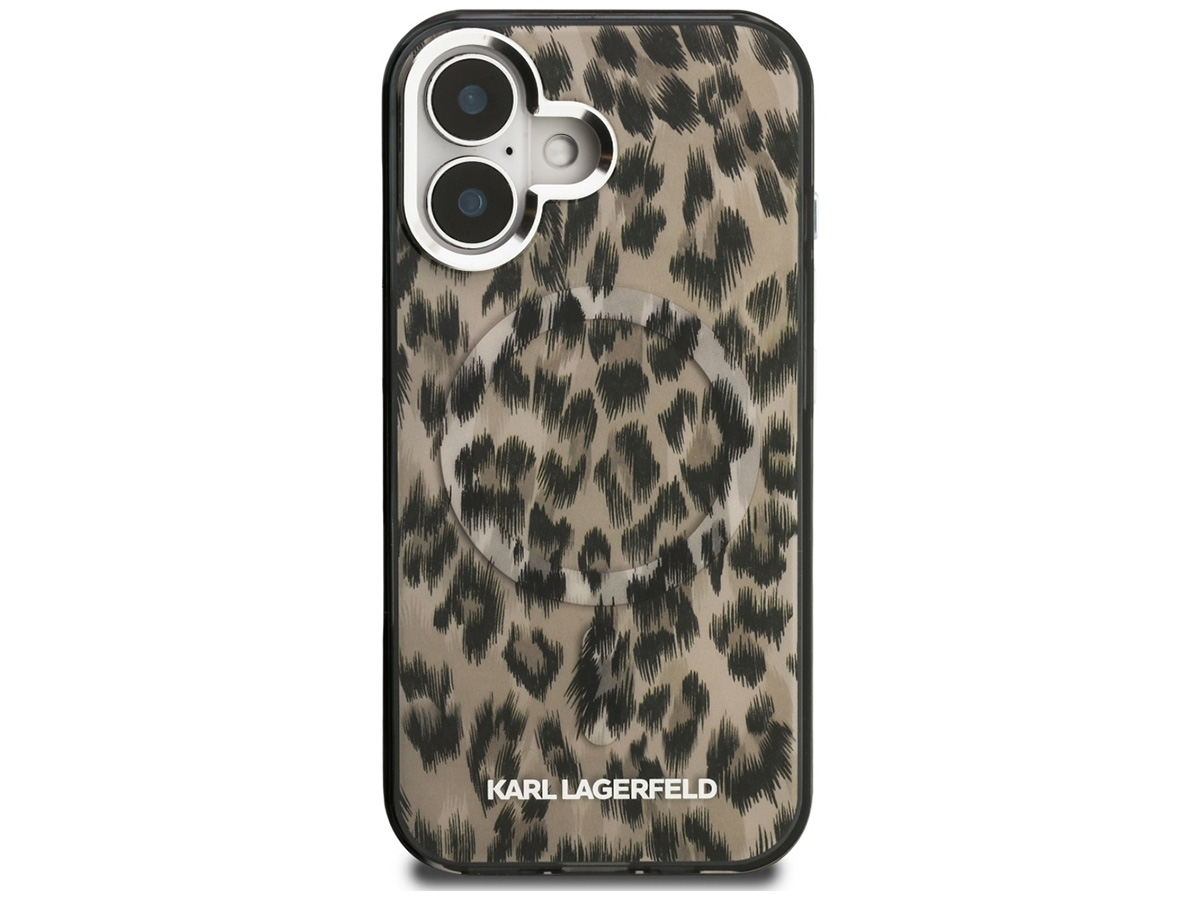 Karl Lagerfeld Leopard MagSafe Case - iPhone 16 hoesje