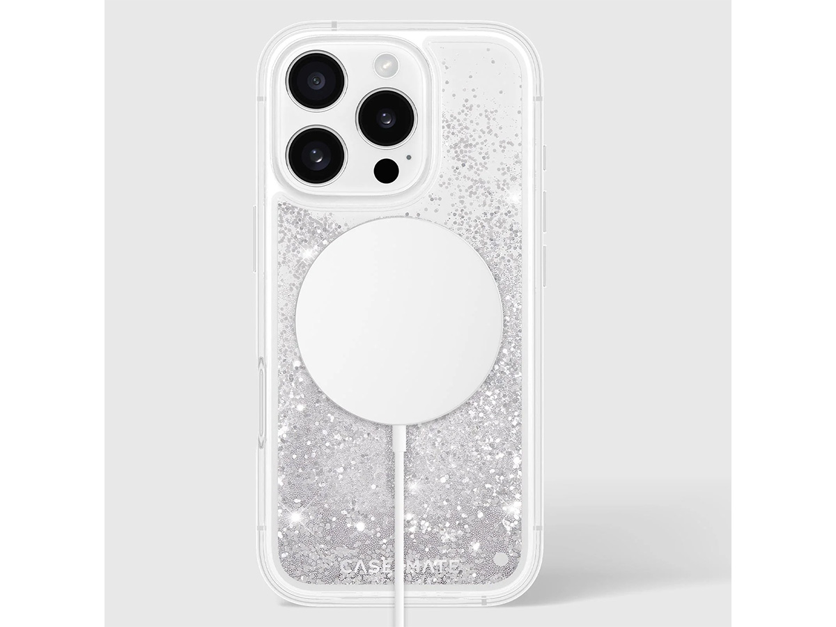 Case-Mate Waterfall Silver MagSafe Case - iPhone 16 Pro hoesje