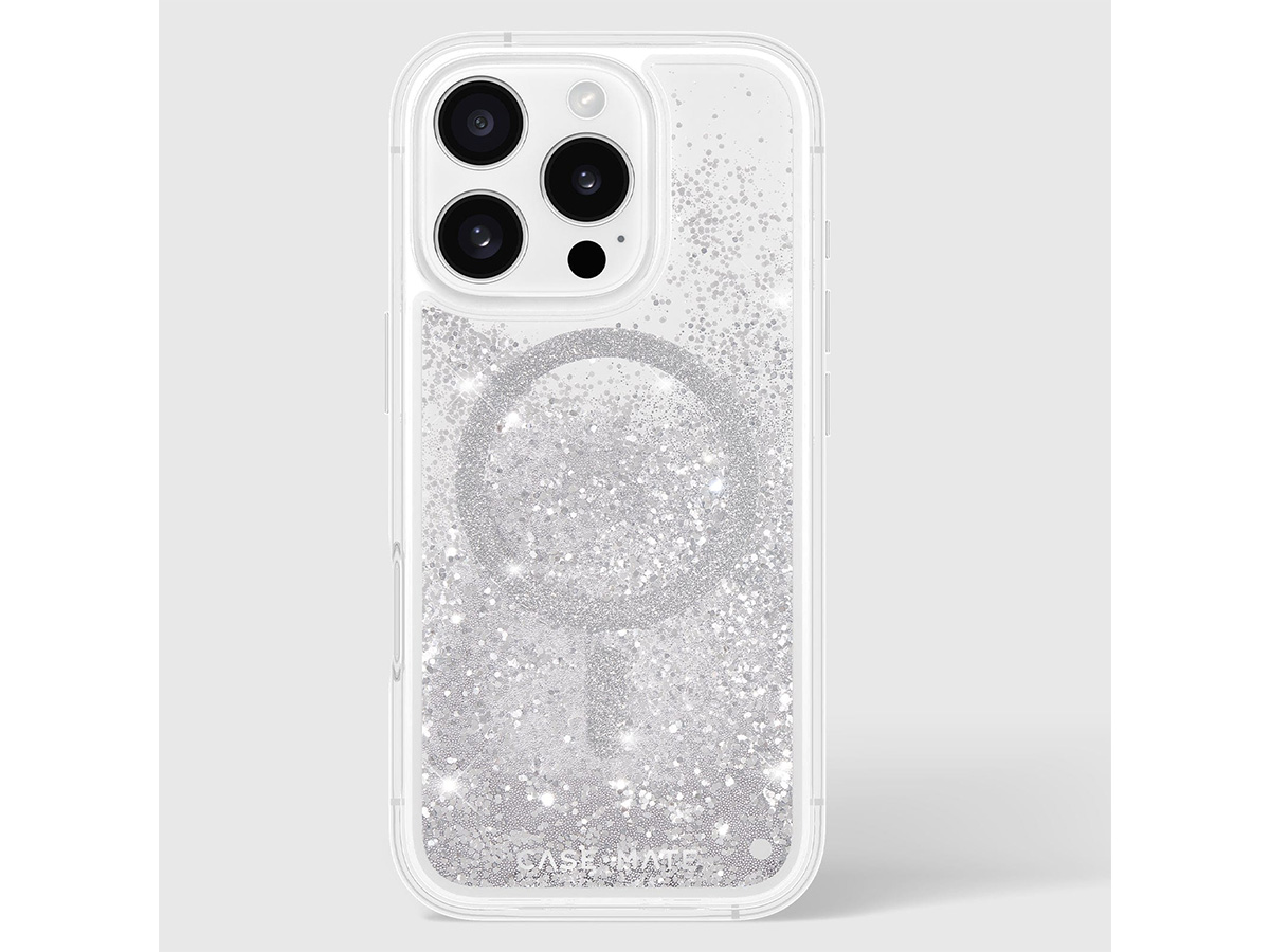 Case-Mate Waterfall Silver MagSafe Case - iPhone 16 Pro hoesje