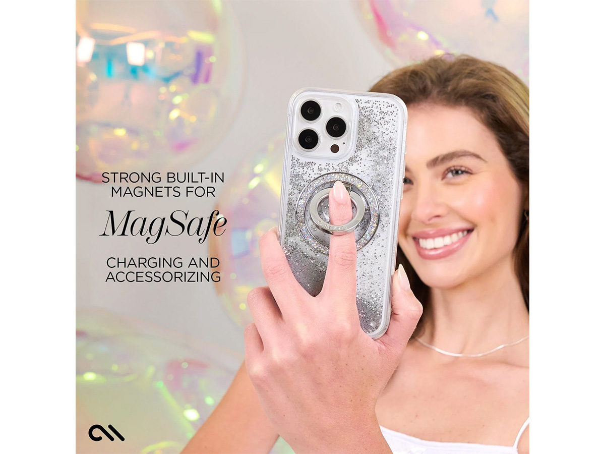 Case-Mate Waterfall Silver MagSafe Case - iPhone 16 Pro hoesje