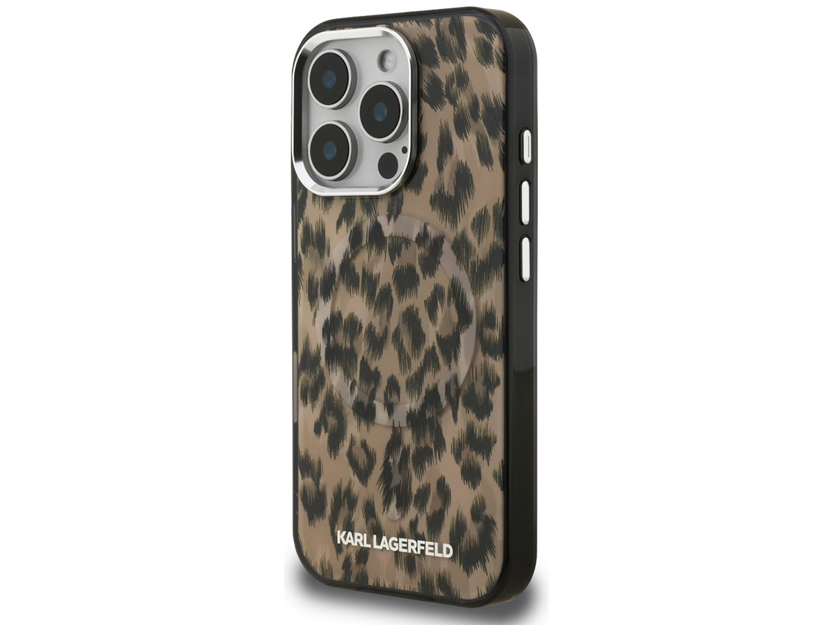 Karl Lagerfeld Leopard MagSafe Case - iPhone 16 Pro hoesje