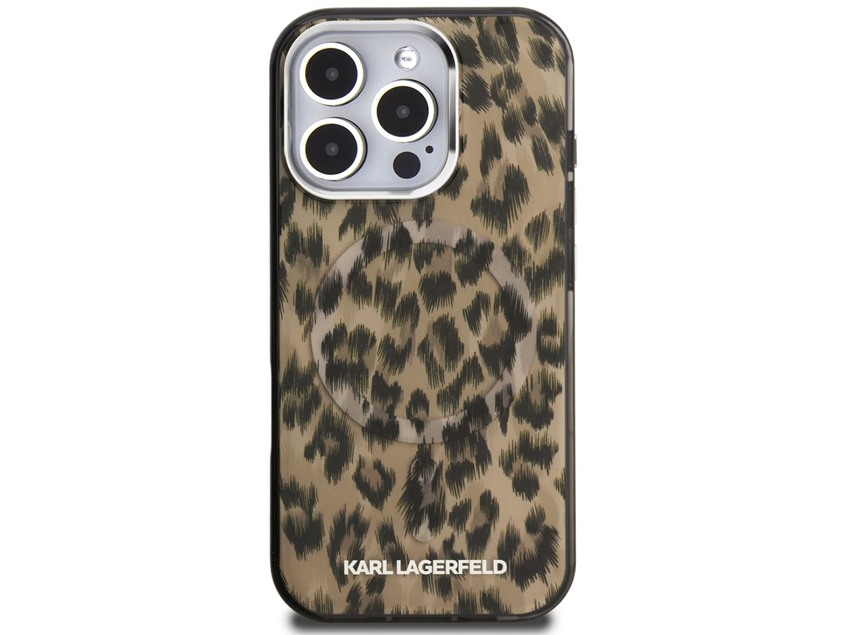 Karl Lagerfeld Leopard MagSafe Case - iPhone 16 Pro hoesje