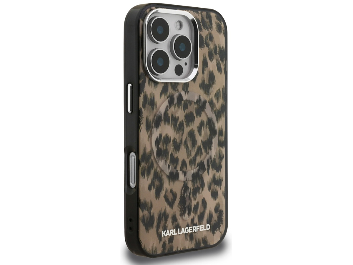 Karl Lagerfeld Leopard MagSafe Case - iPhone 16 Pro hoesje