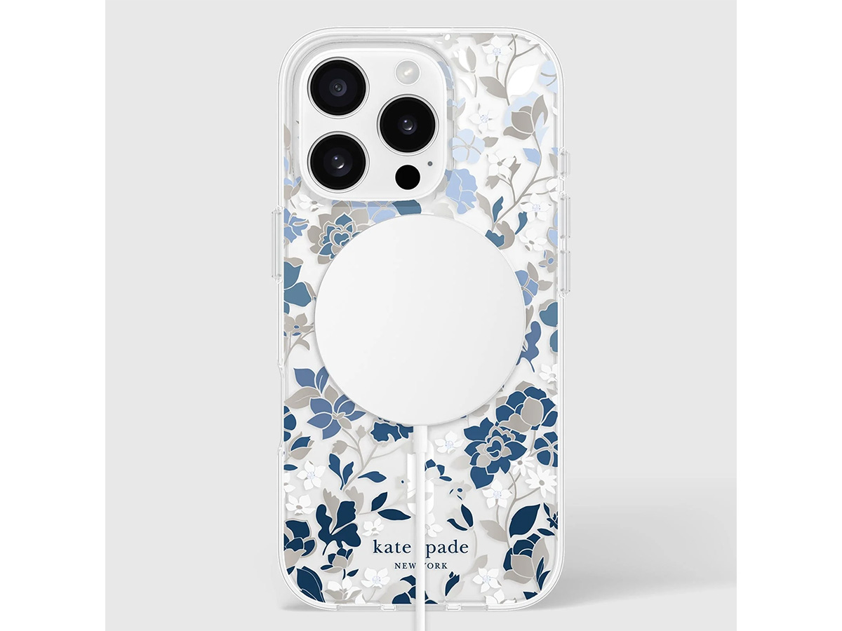 Kate Spade Flowerbed Blue Case | iPhone 16 Pro hoesje