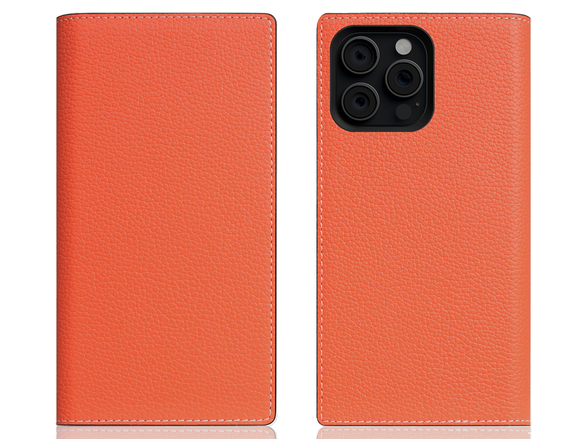 SLG Design D8 2in1 Leather Folio Coral - iPhone 16 Pro hoesje