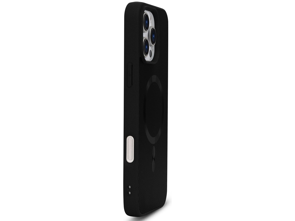 CaseMania Carbon MagSafe Case Zwart - iPhone 16 Pro Max hoesje
