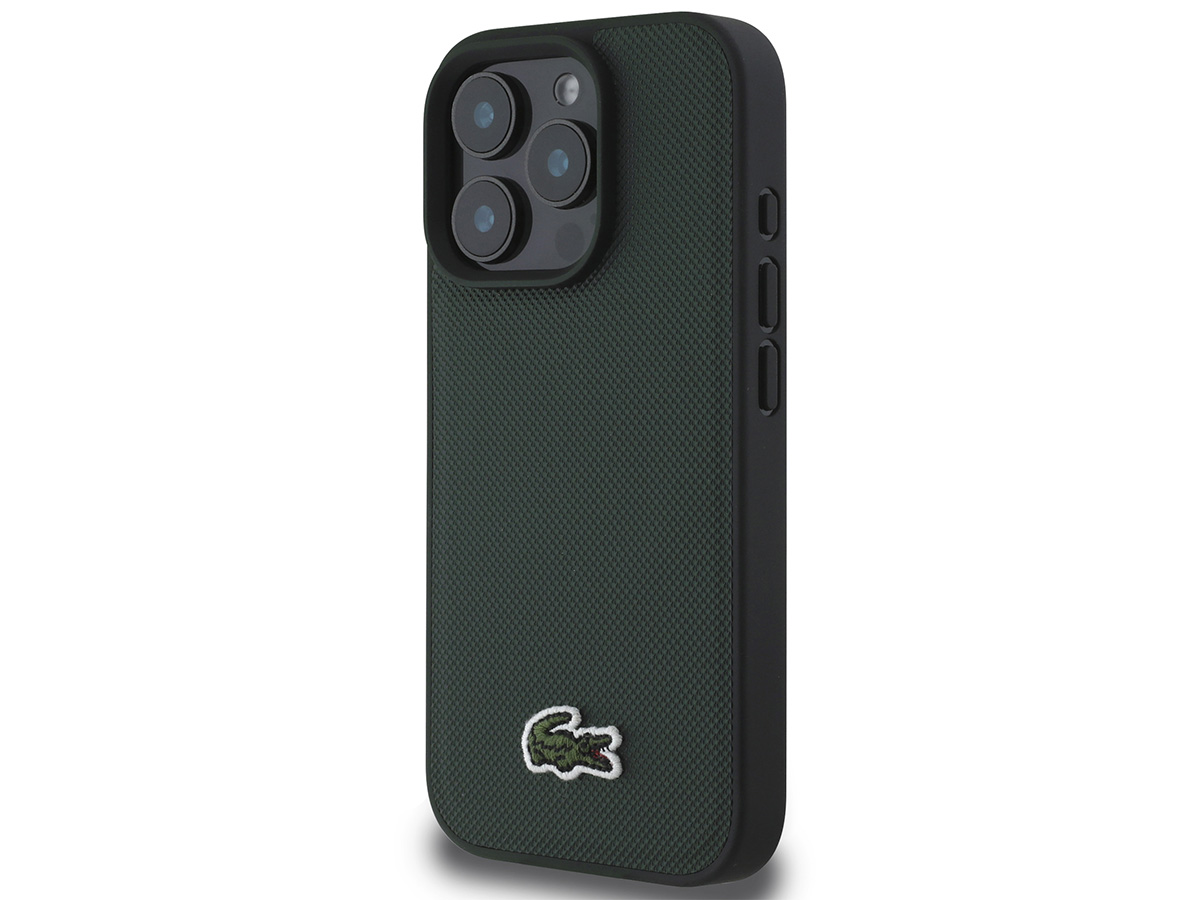 Lacoste Petit Piqué MagSafe Case Donkergroen - iPhone 16 Pro Max hoesje