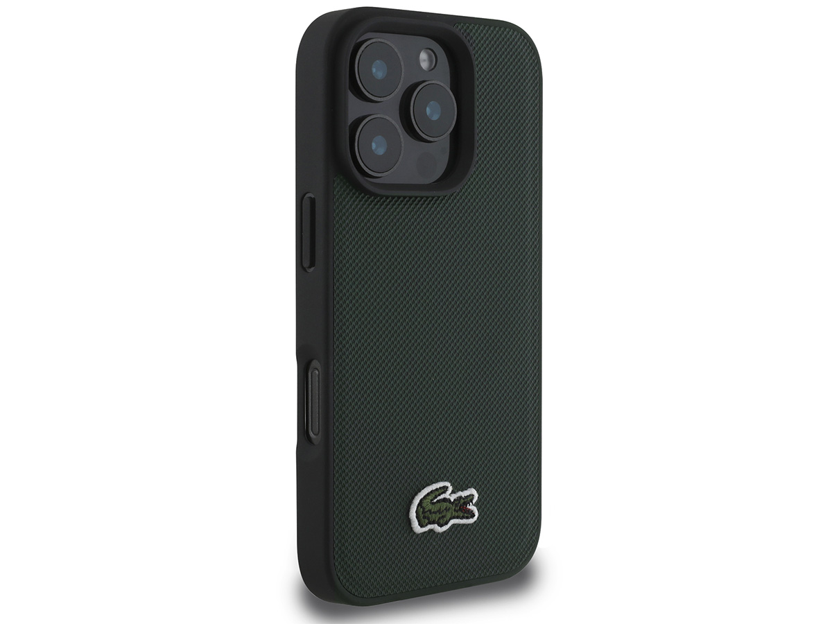 Lacoste Petit Piqué MagSafe Case Donkergroen - iPhone 16 Pro Max hoesje