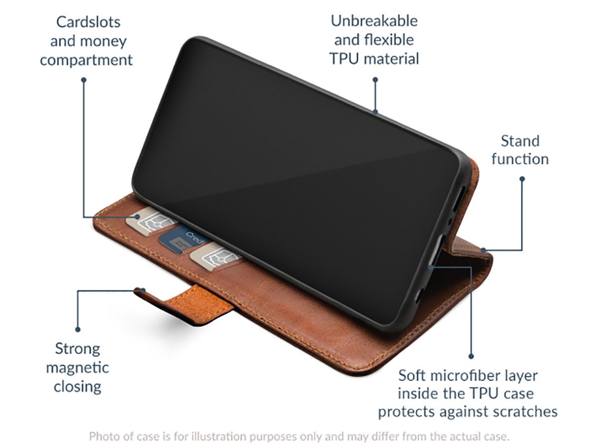 Mobilize Leather Wallet Bruin - iPhone 16e Hoesje Leer