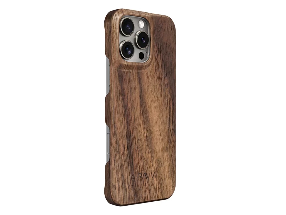 RAUW Slim Case 0,7mm Walnoot - Houten iPhone 16e hoesje