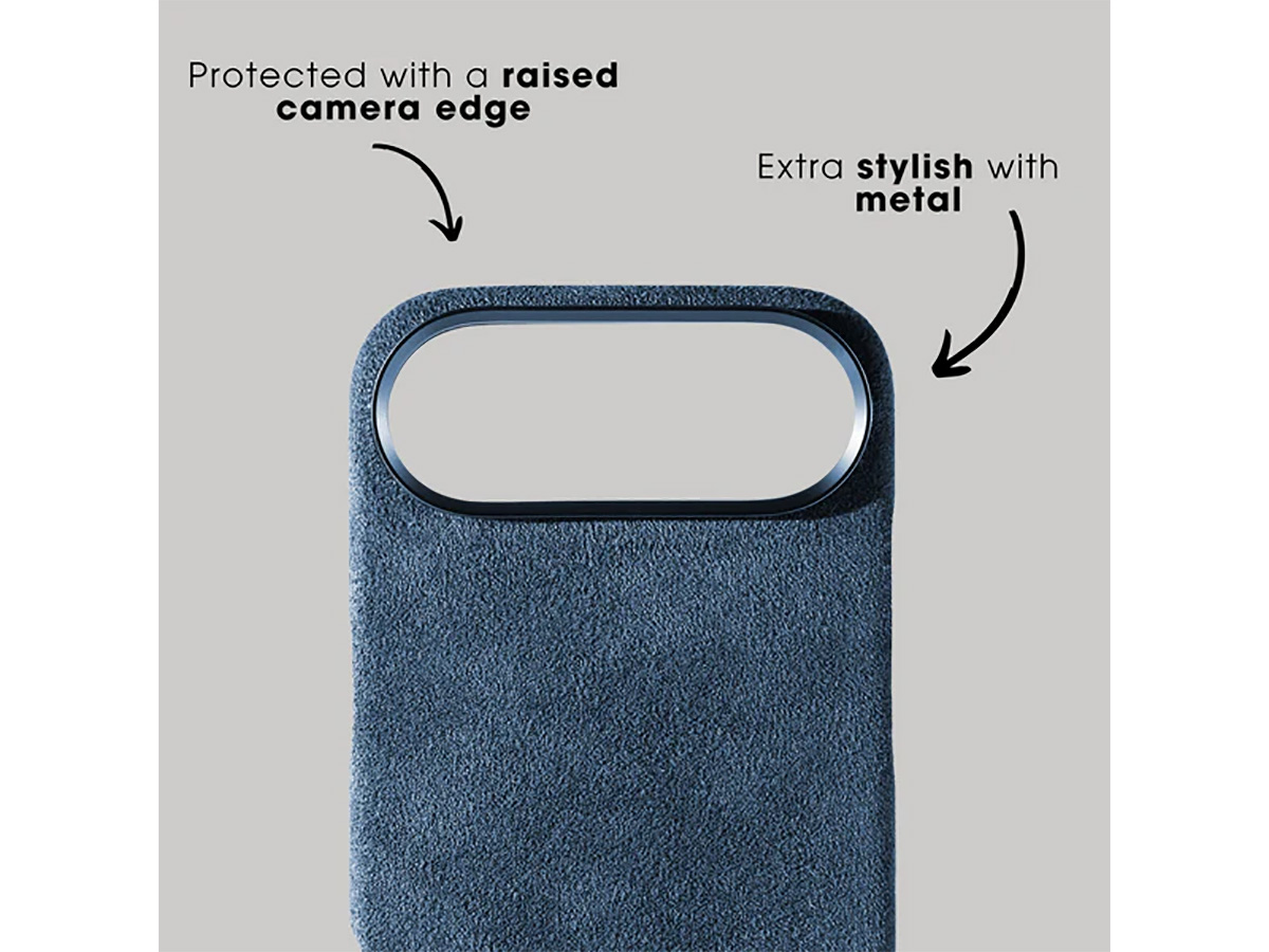 Alcanside Alcantara iPhone 17 Air hoesje MagSafe Case - Ocean Blue