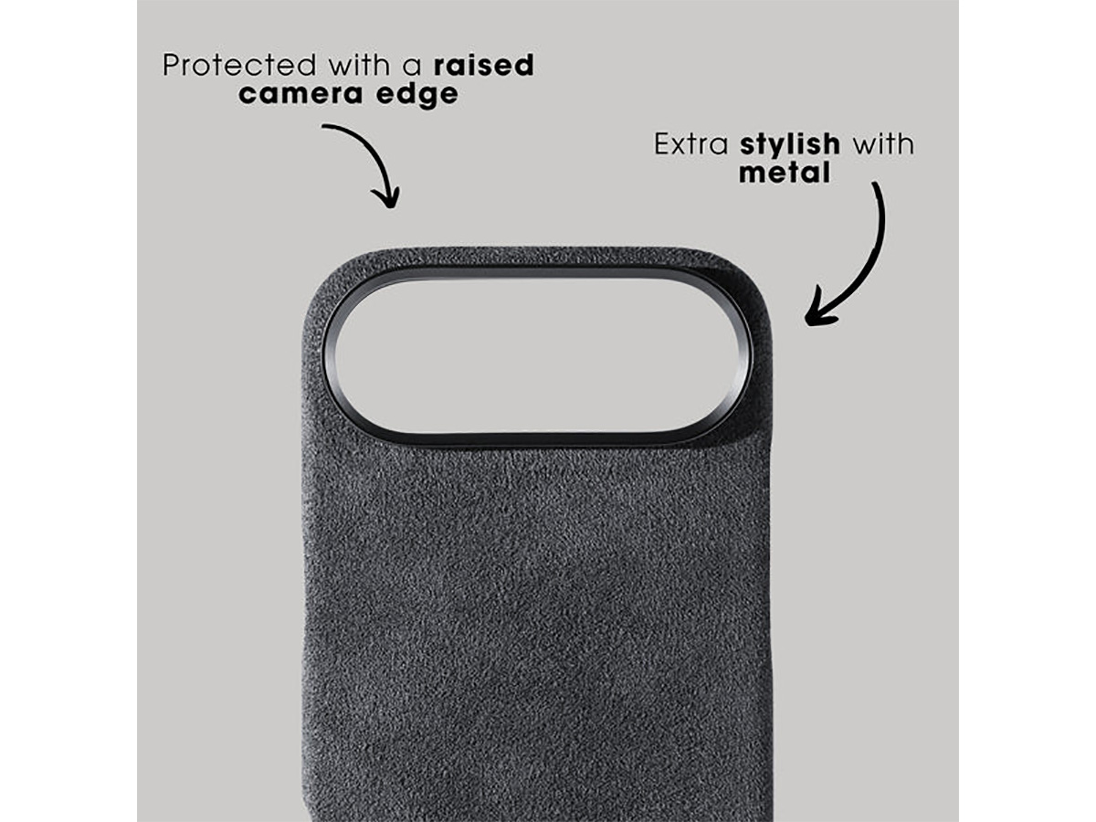Alcanside Alcantara iPhone 17 Air hoesje MagSafe Case - Space Grey