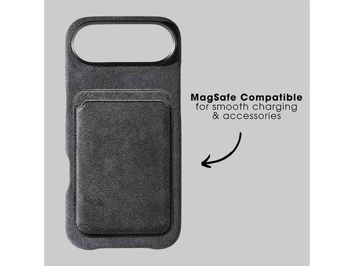 Alcanside Alcantara iPhone 17 Air hoesje MagSafe Case - Space Grey