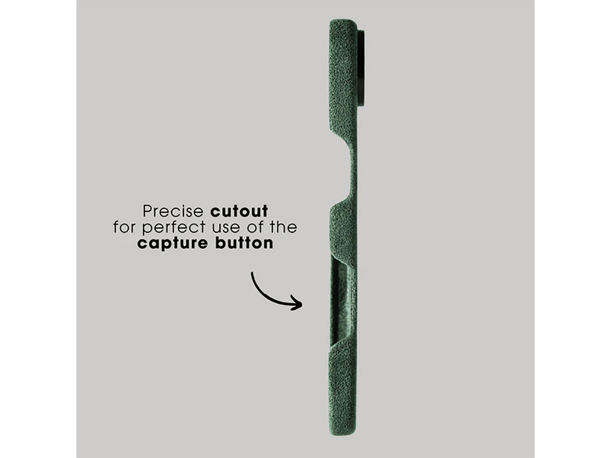 Alcanside Alcantara iPhone 17 Air hoesje MagSafe Case - Midnight Green