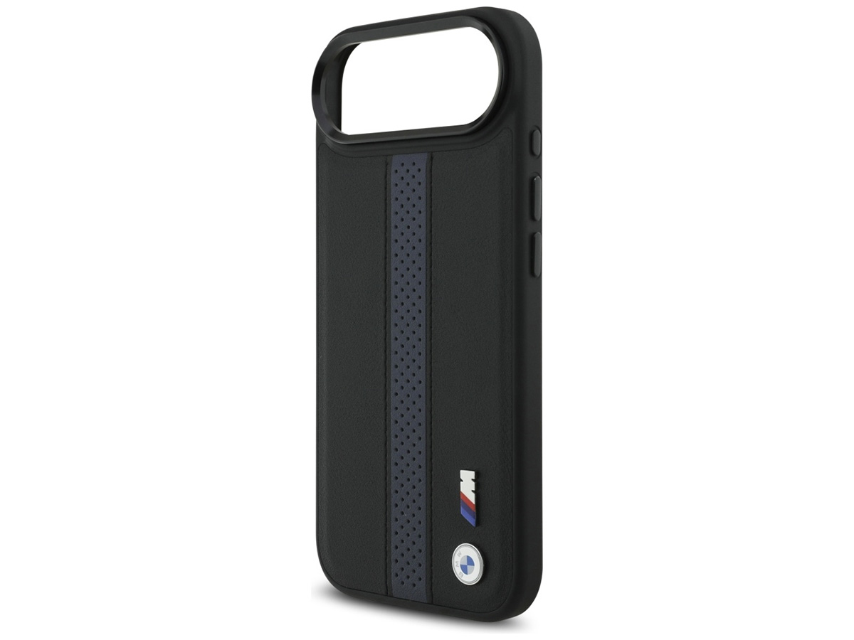 BMW M iPhone 17 Air hoesje - Perforated PU Case met MagSafe Zwart
