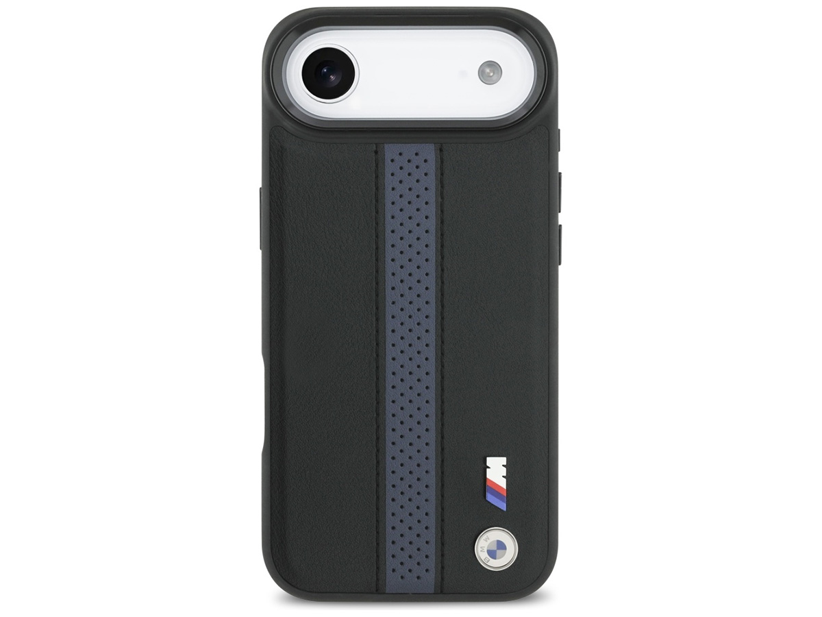 BMW M iPhone 17 Air hoesje - Perforated PU Case met MagSafe Zwart