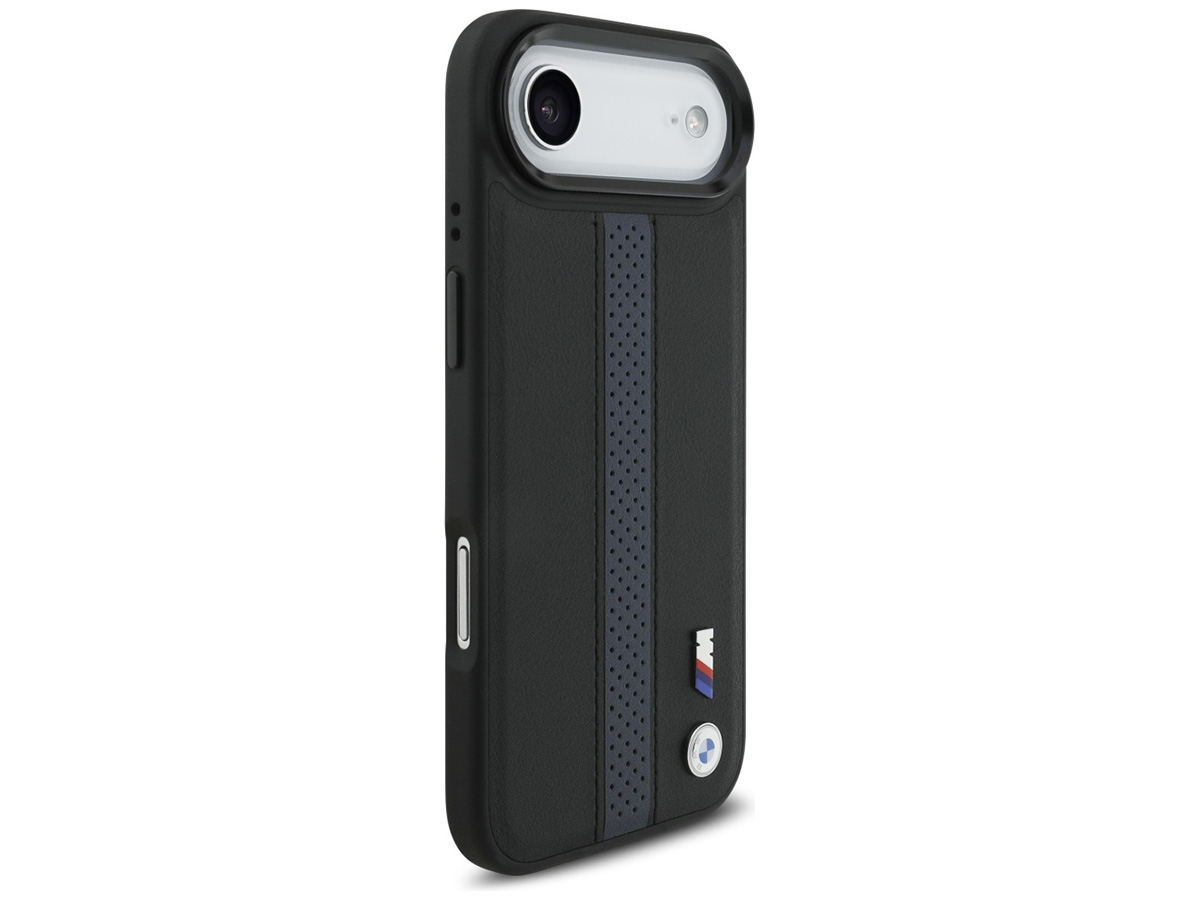 BMW M iPhone 17 Air hoesje - Perforated PU Case met MagSafe Zwart