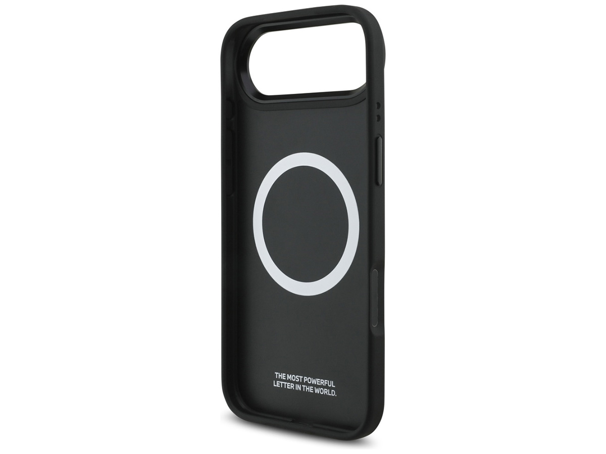 BMW M Tricolor iPhone 17 Air hoesje - Perforated Leather Case met MagSafe