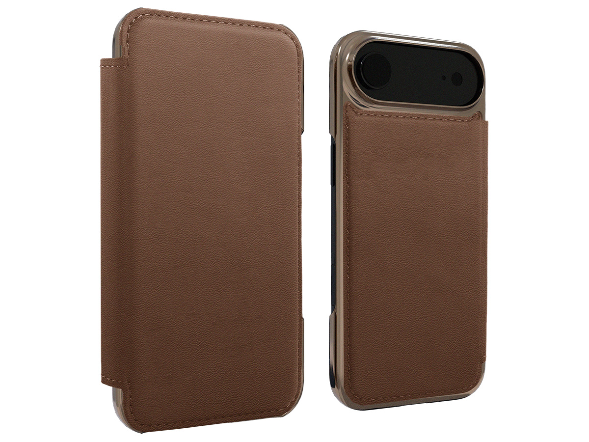 Greenwich Blake Leather Folio Saddle Tan - iPhone 17 Air Hoesje