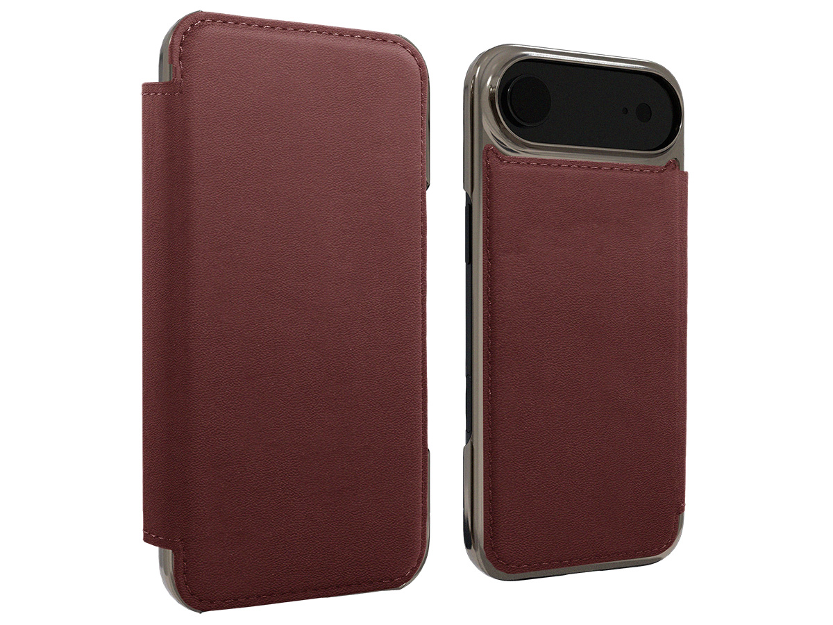 Greenwich Blake Leather Folio Fireglow Red - iPhone 17 Air Hoesje