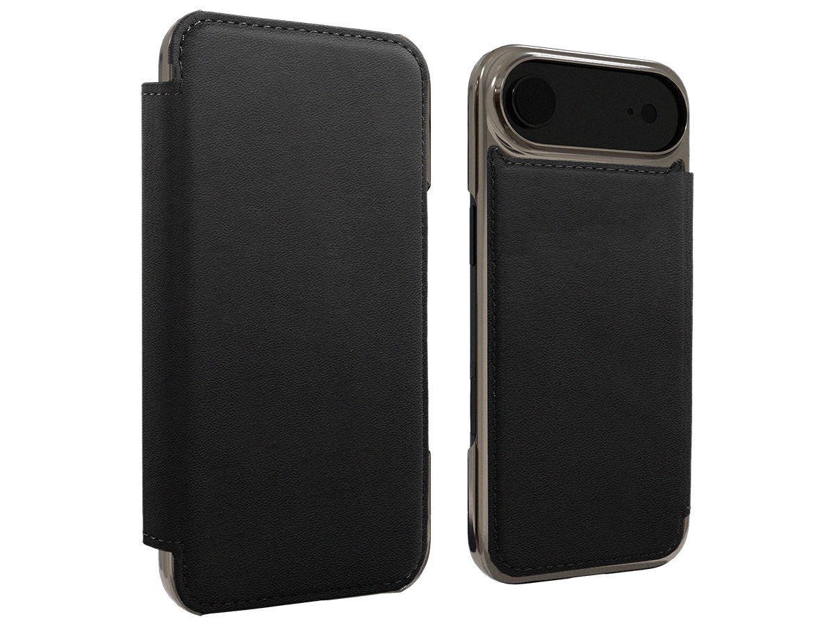 Greenwich Blake Leather Folio Beluga Black - iPhone 17 Air Hoesje