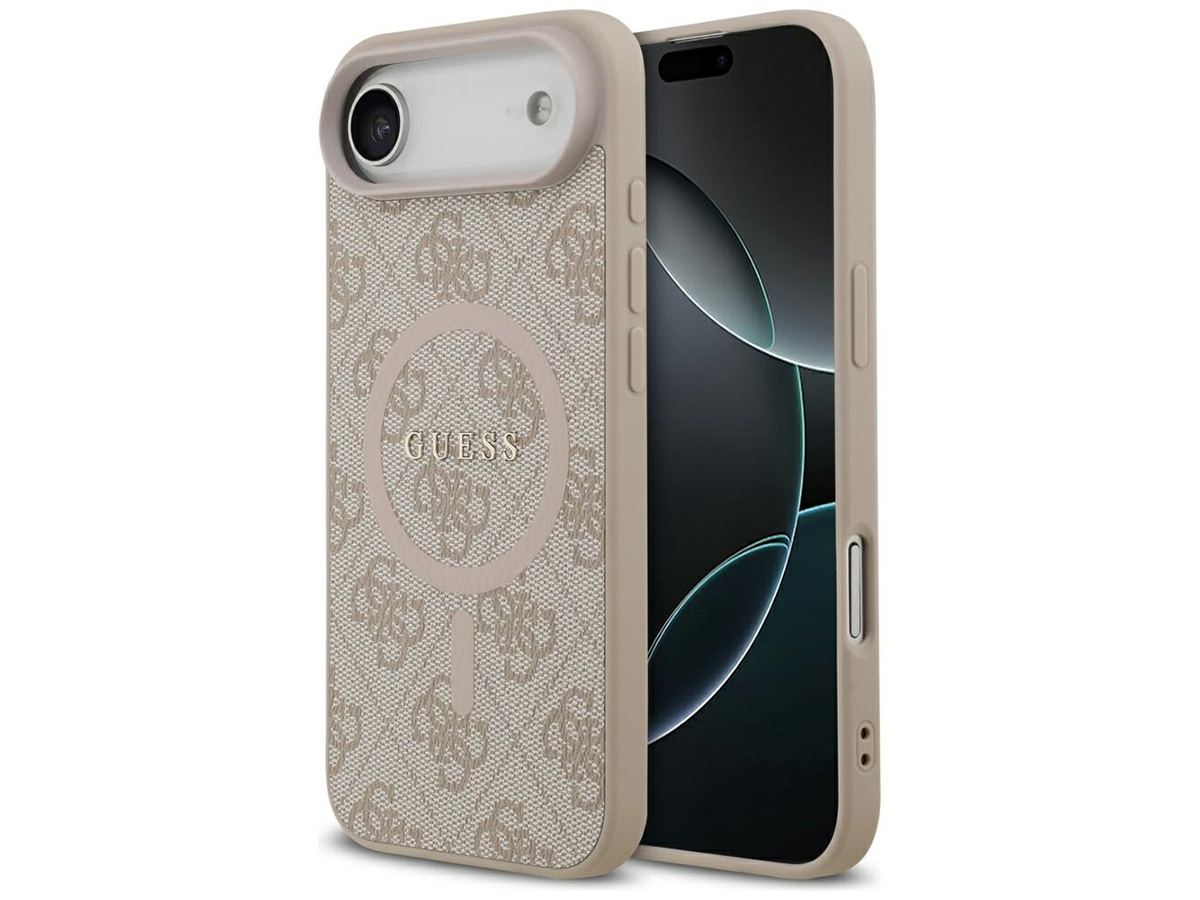 Guess Monogram iPhone 17 Air hoesje - MagSafe Case Roze