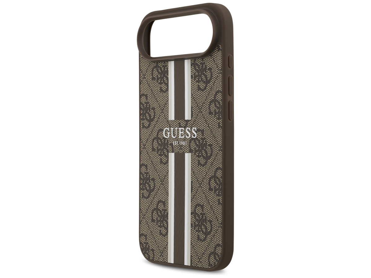 Guess Varsity Monogram MagSafe Case Bruin - iPhone 17 Air hoesje