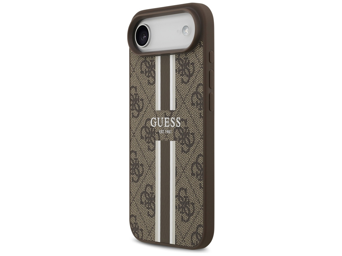 Guess Varsity Monogram MagSafe Case Bruin - iPhone 17 Air hoesje