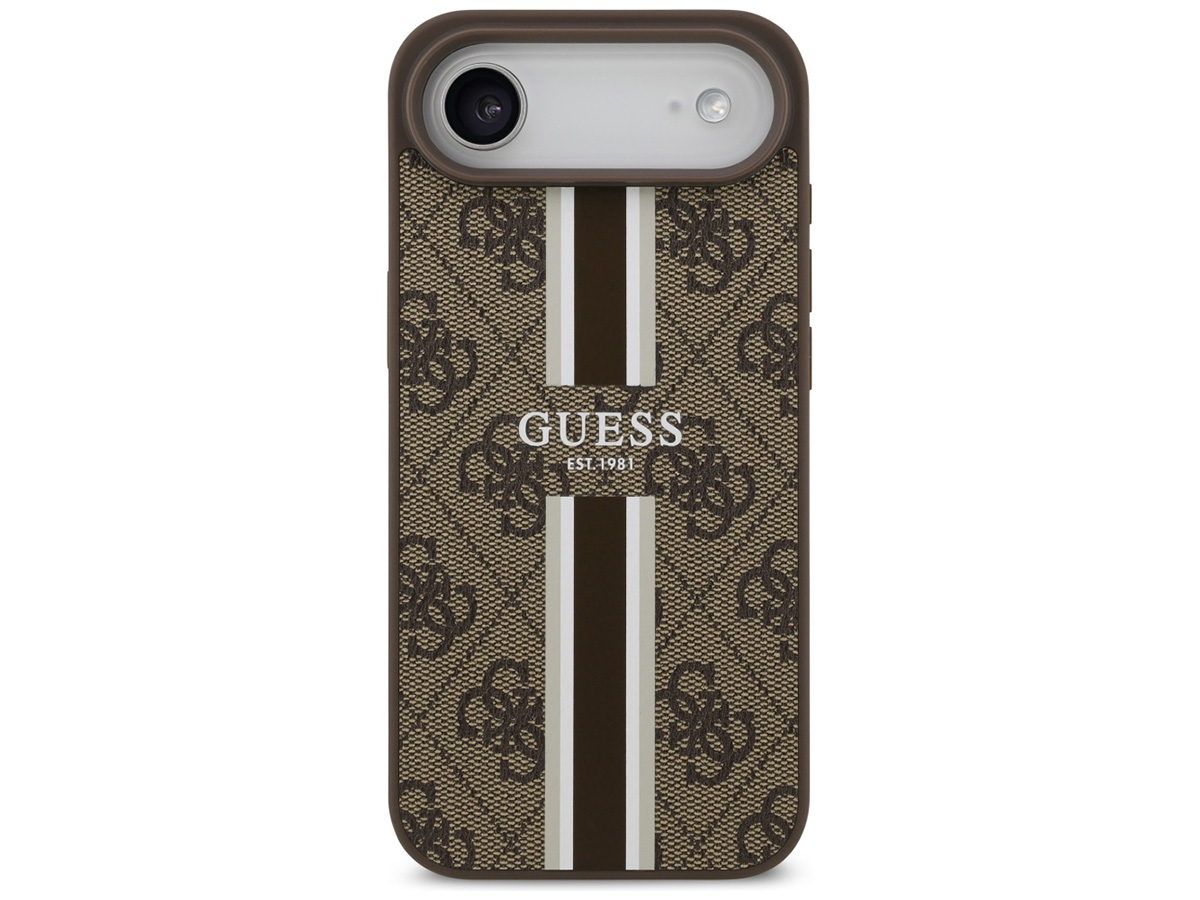 Guess Varsity Monogram MagSafe Case Bruin - iPhone 17 Air hoesje
