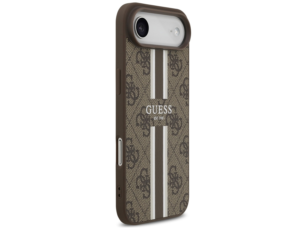 Guess Varsity Monogram MagSafe Case Bruin - iPhone 17 Air hoesje