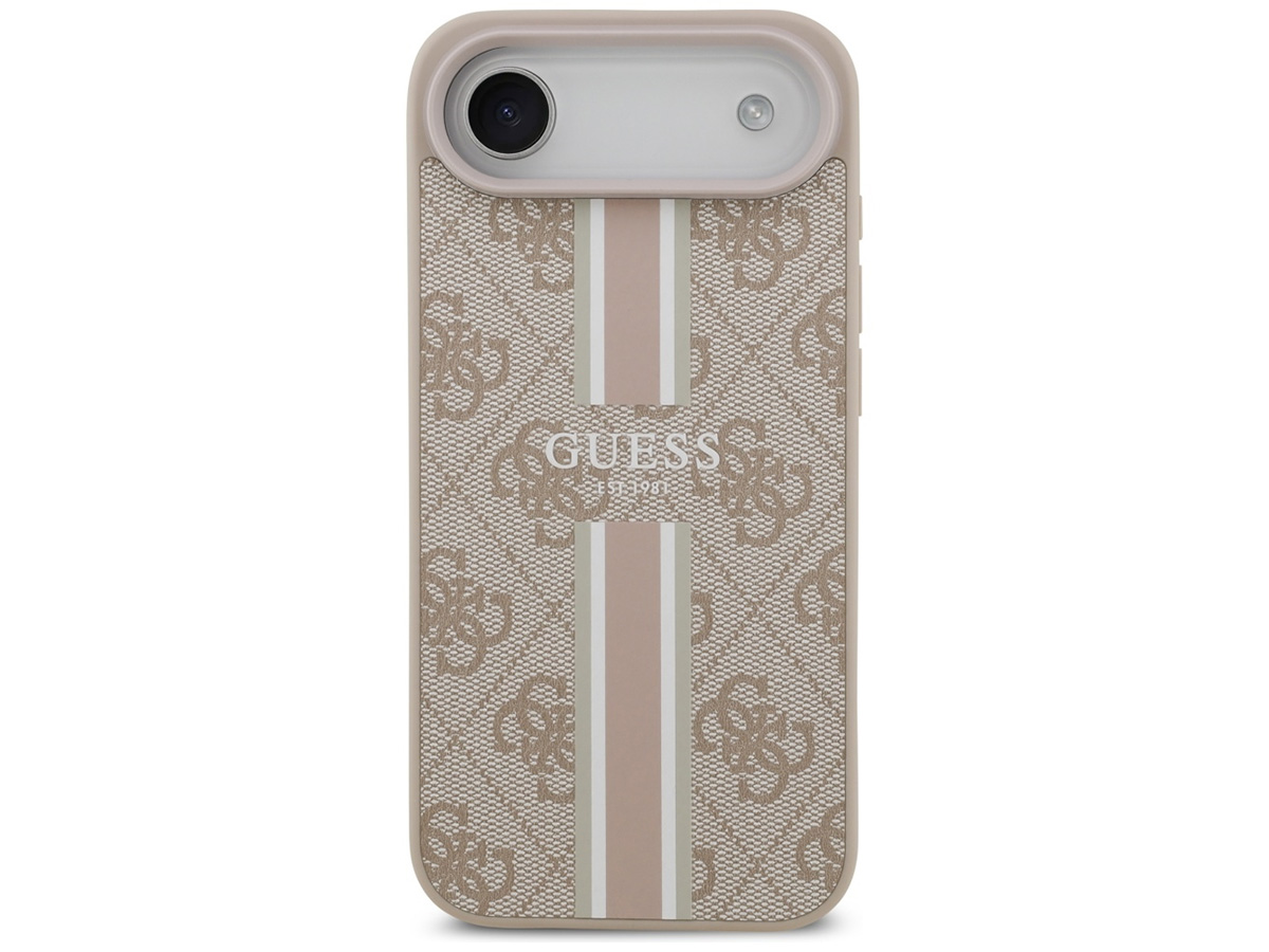 Guess Varsity Monogram MagSafe Case Roze - iPhone 17 Air hoesje