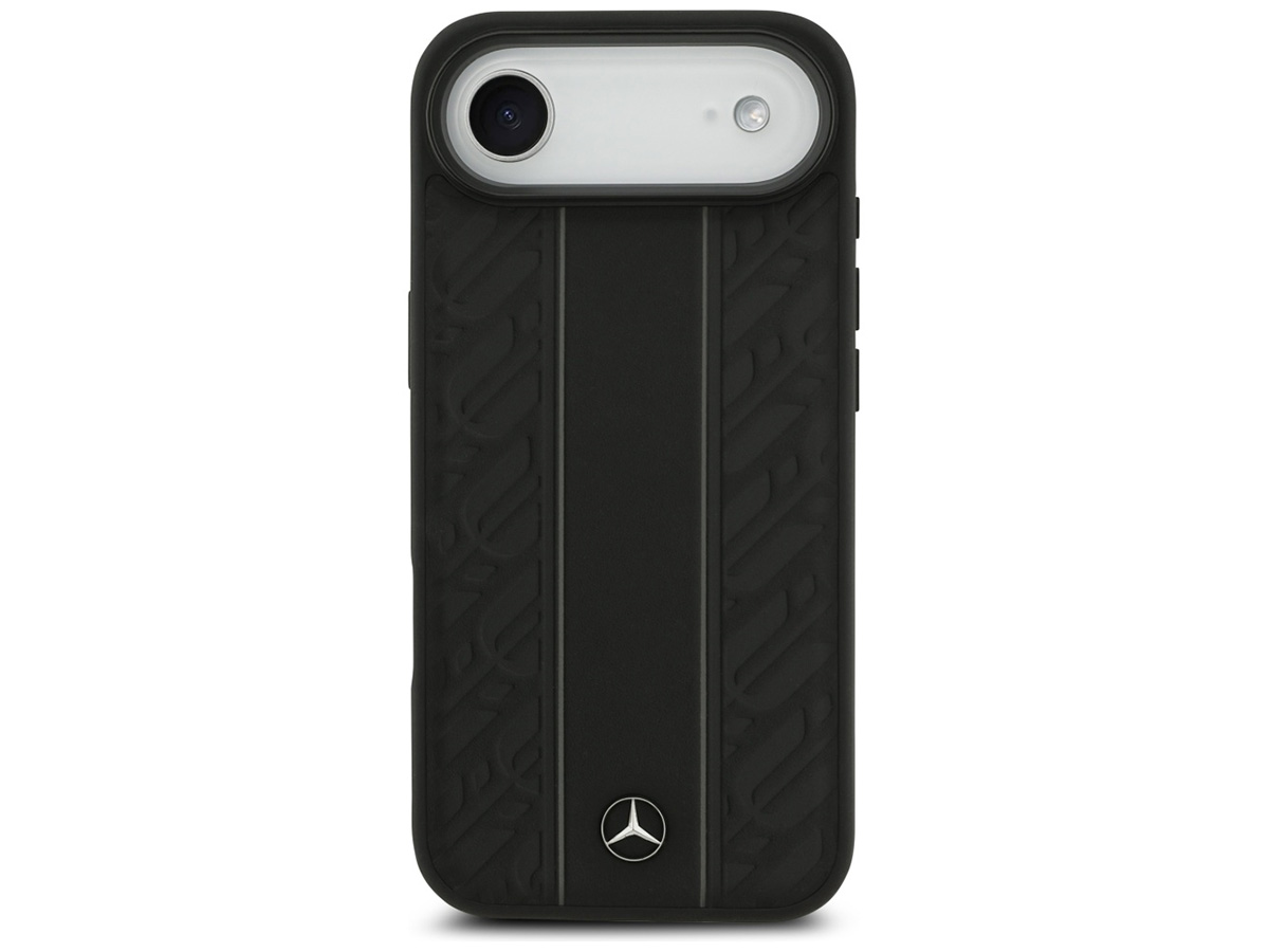 Mercedes-Benz iPhone 17 Air hoesje - Leaves Leather Case MagSafe Zwart