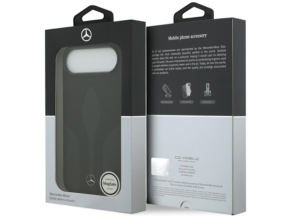 Mercedes-Benz iPhone 17 Air hoesje - The Move Leather Case met MagSafe