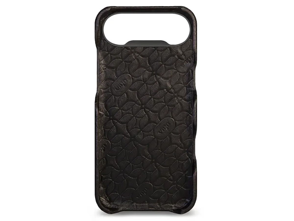 Vaja V-Mag Grip Leather Case MagSafe Zwart - iPhone 17 Air Hoesje Leer