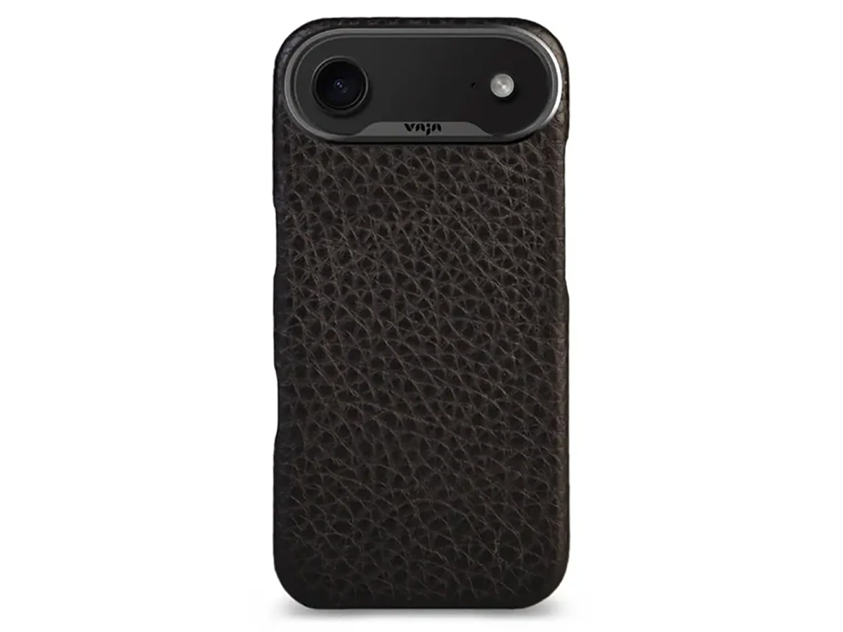 Vaja V-Mag Grip Leather Case MagSafe Zwart - iPhone 17 Air Hoesje Leer