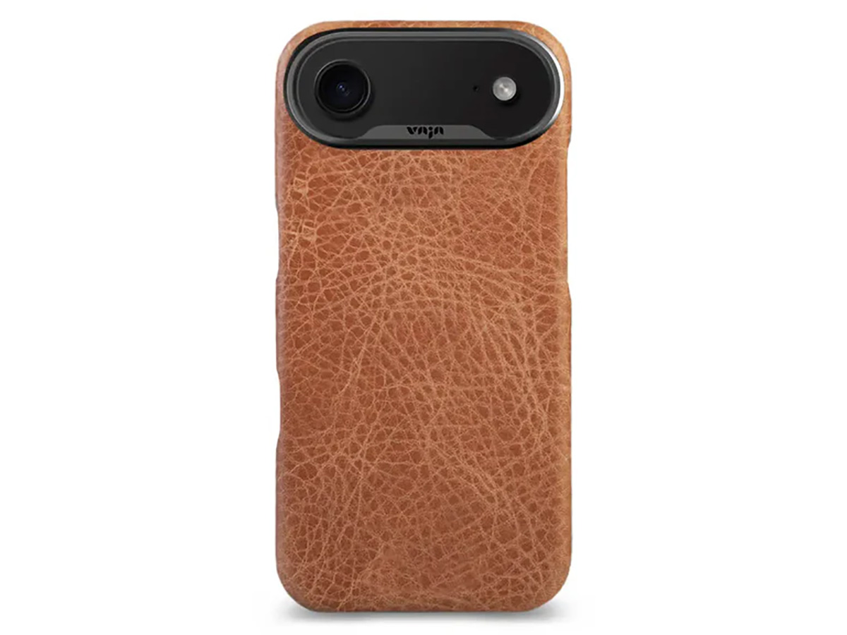 Vaja 2in1 V-Mag Leather Wallet Case MagSafe Camel - iPhone 17 Air Hoesje Leer