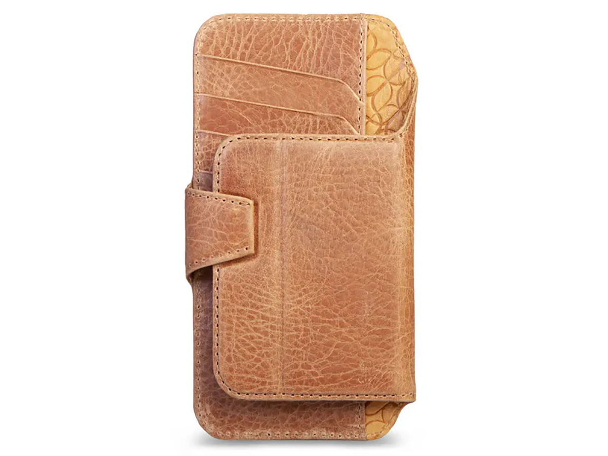 Vaja V-Mag Wallet Wrap Camel - iPhone 17 Air Omslag met Pashouder