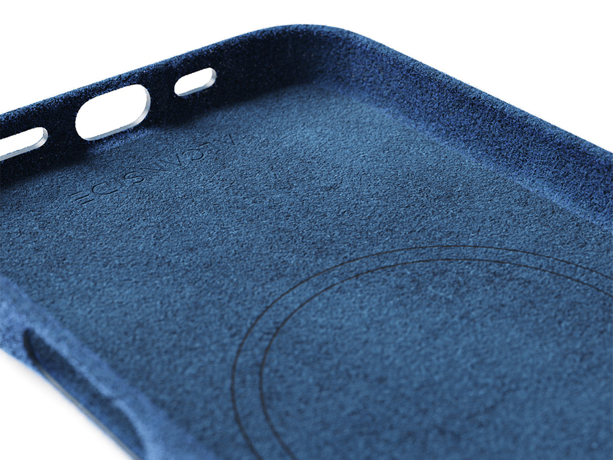 Alcanside Alcantara iPhone 17 hoesje MagSafe Case - Ocean Blue