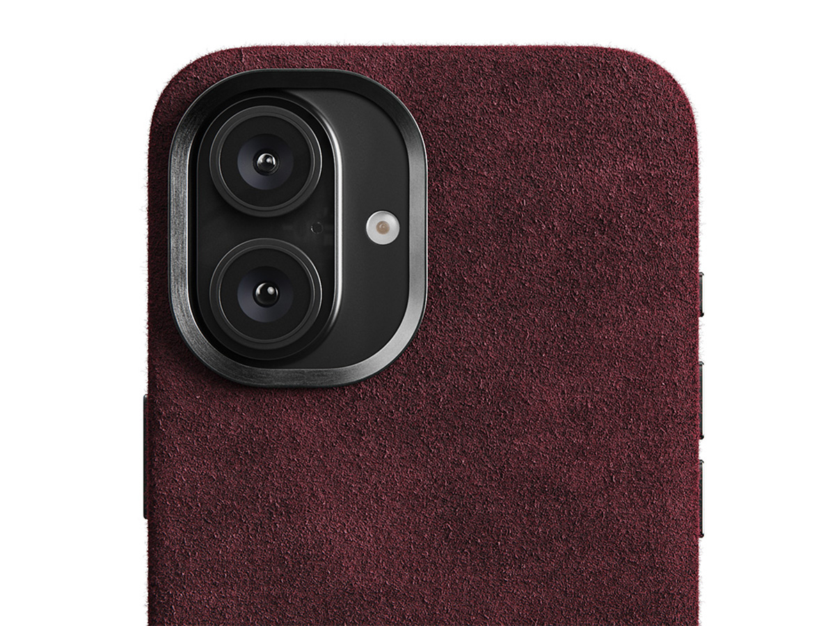 Alcanside Alcantara iPhone 17 hoesje MagSafe Case - Wine Red