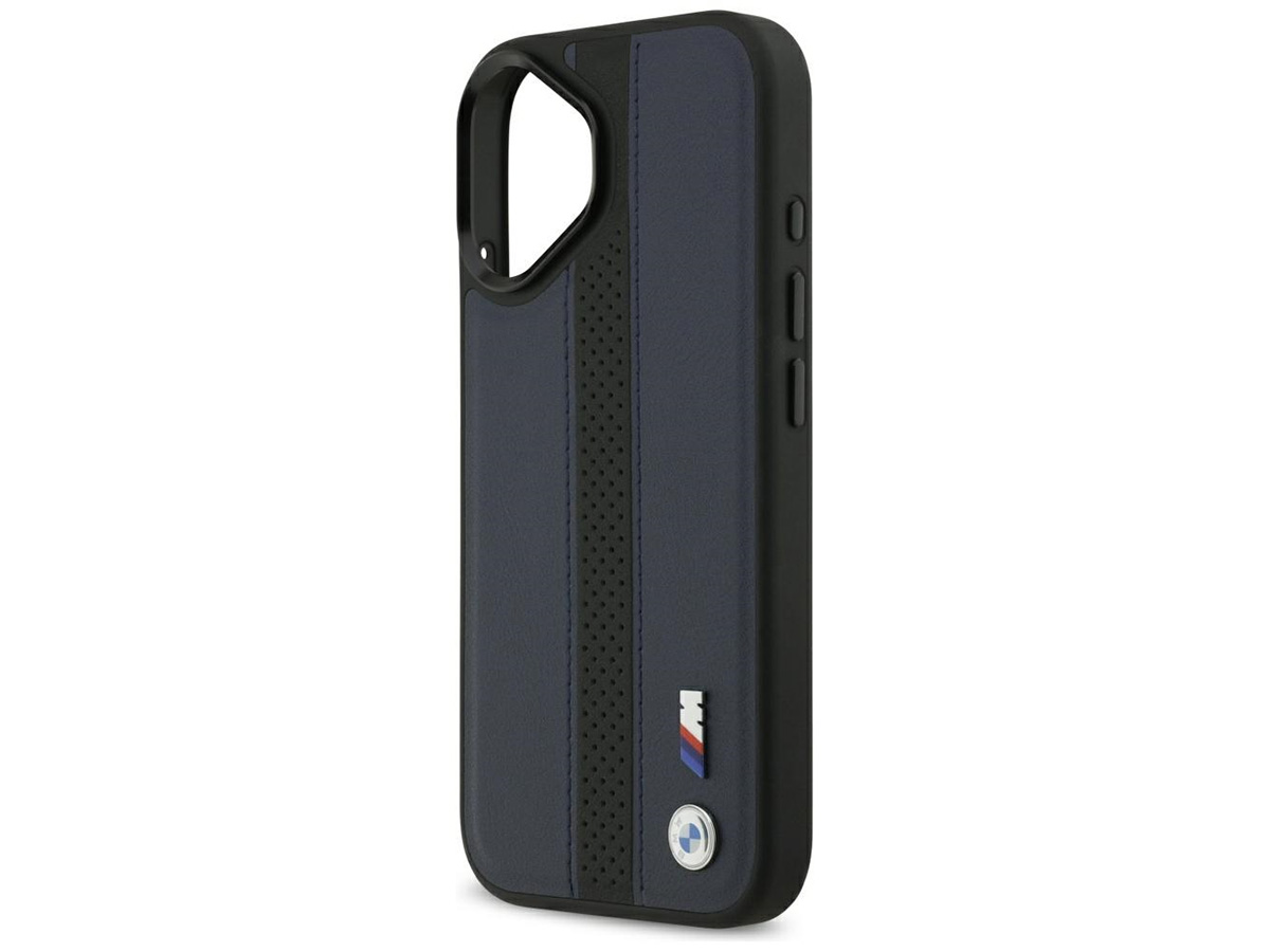 BMW M iPhone 17 hoesje - Perforated PU Case met MagSafe Blauw