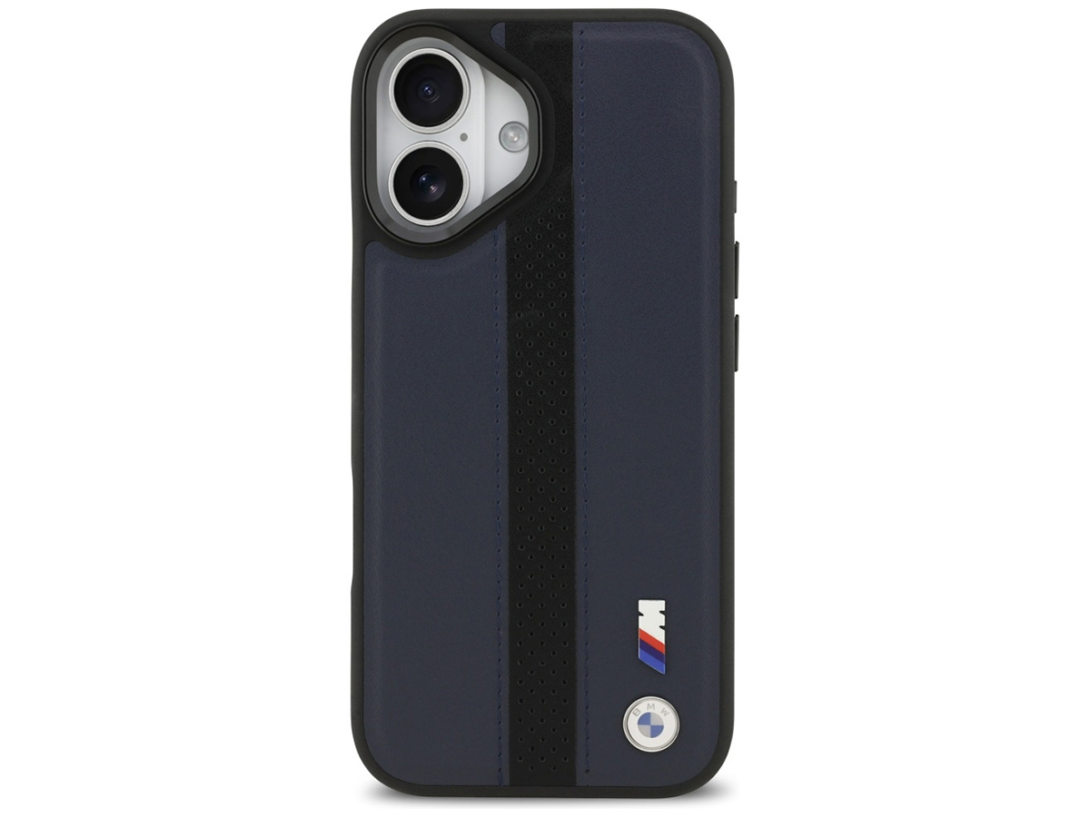 BMW M iPhone 17 hoesje - Perforated PU Case met MagSafe Blauw
