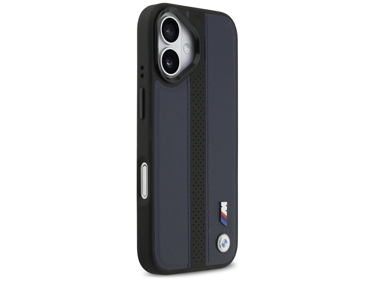 BMW M iPhone 17 hoesje - Perforated PU Case met MagSafe Blauw