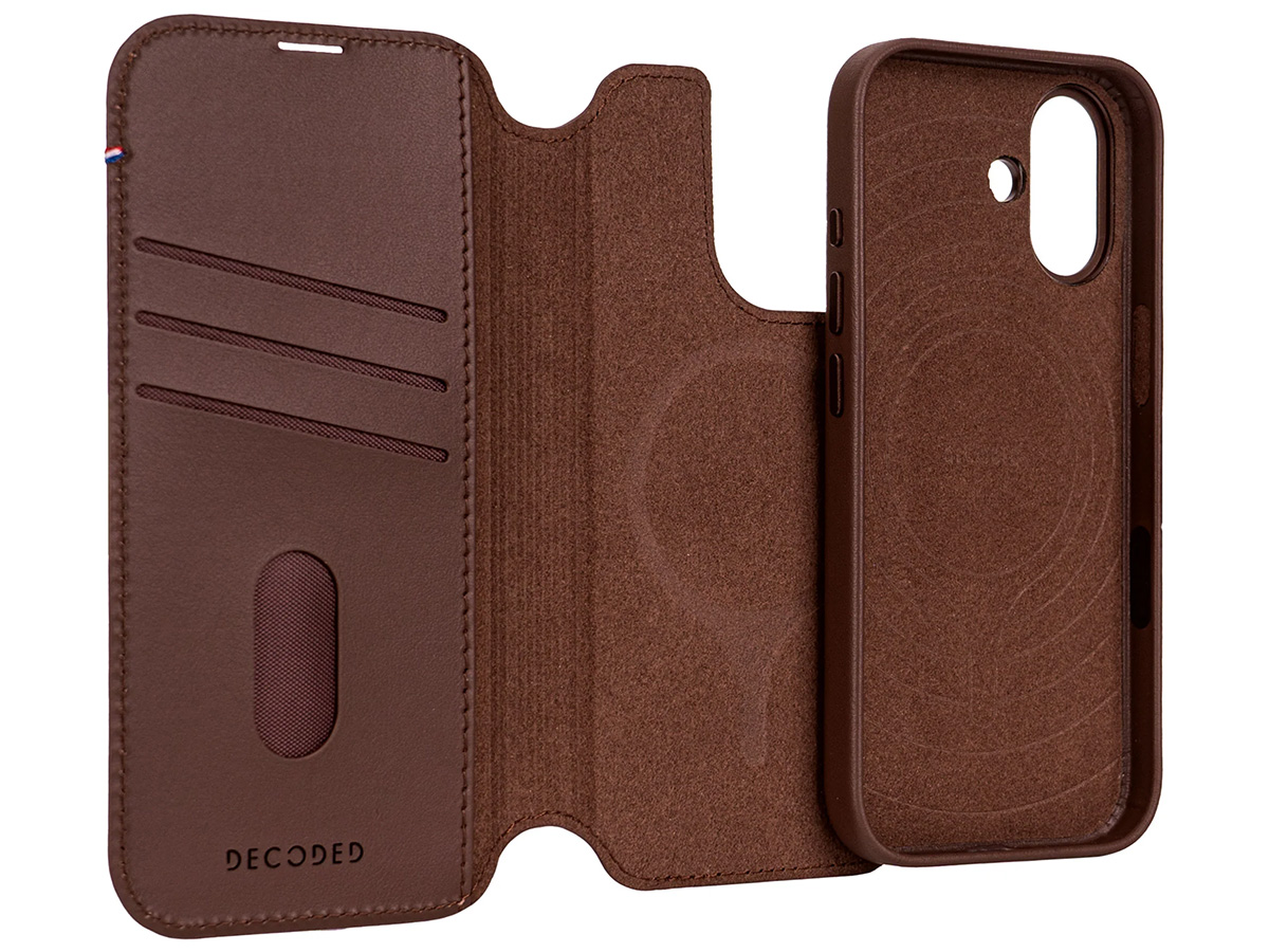 Decoded Leather Detachable Wallet Case Bruin - iPhone 17 hoesje