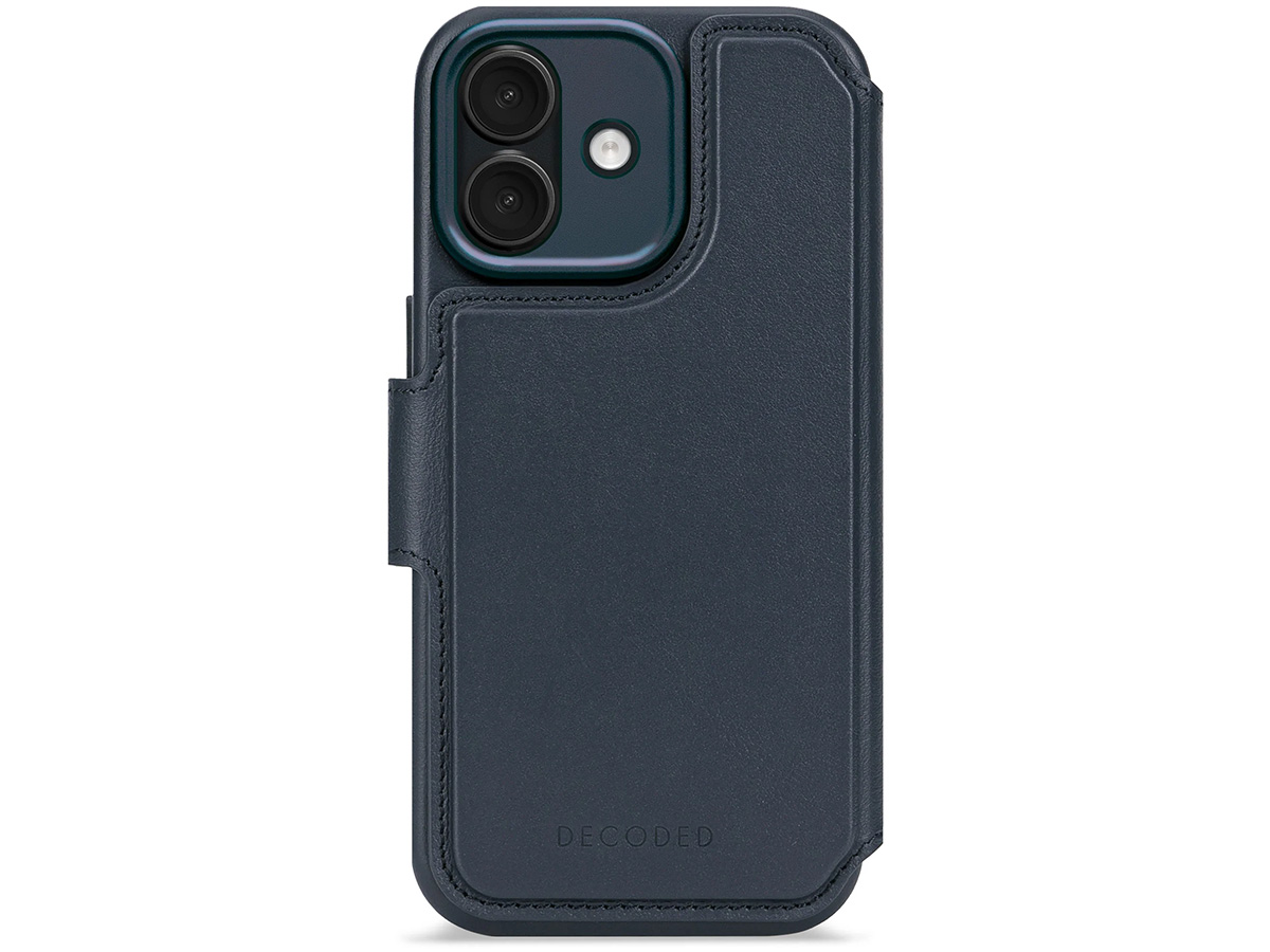 Decoded Leather Detachable Wallet Case Blauw - iPhone 17 hoesje