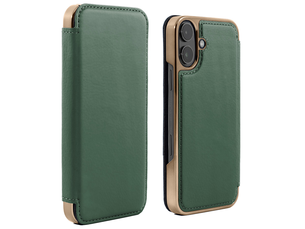Greenwich Blake Leather Folio Buckingham Green - iPhone 17 Hoesje